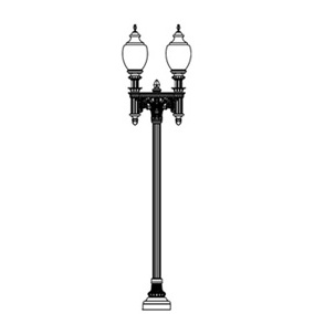 Niland-18 Series Base w/ Capitol Series Dbl Arms & Capitol 5015 Luminaires