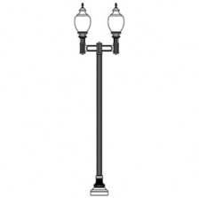 Niland-18 Series Base w/ Denver Series Dbl Arms & Capitol 5015 Luminaire