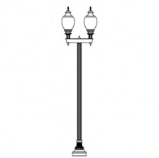 Niland-18 Series Base w/ Security Series Arms & Capitol 5015 Luminaires