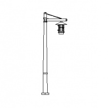 Aspen Series Tapered Square Pole w/ Aspen Series Single Arm & Aspen Series Pendant Luminaire