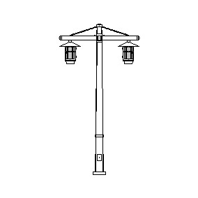 Aspen Series Tapered Square Pole w/ Aspen Series Dbl Arms & Aspen Series Pendant Luminaires