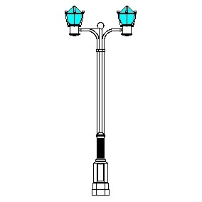 Canton Series Base w/ Canton Series Double Arms & Canton Series Luminaires