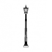 Core Cast Niland-17 Series Base & Pole w/ Niles Series Luminaire