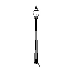 Core Cast Niland-17 Series Base & Pole w/ Capitol 5015 Luminaire