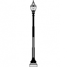 Core Cast Niland-21 Series Base & Pole w/ Capitol 5015 Luminaire w/ Dark Sky Louvers
