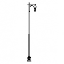 Grand Mission-24 Series Base w/ Mission Series Single Arm & Aspen Series Luminaire