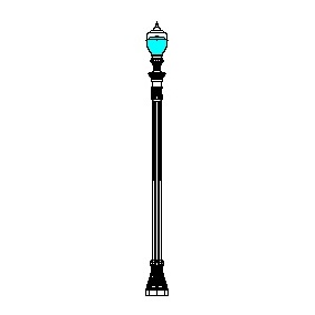 El Paso Plaza-18 Series Base w/ Plaza 2014-424 Luminaire