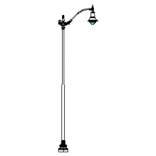 Niland-24 Series Base w/ Manchester Series Single Arm & Boston Common-26 Luminaire