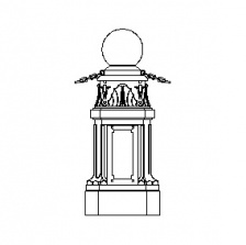 Bealle Street Series - Bollard w Ball Top