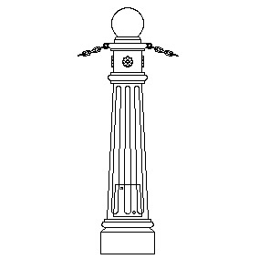 Colonial Series - Bollard w Ball Top