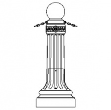 Grand Cleveland 17" Series - Bollard w Ball Top