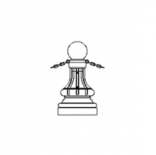 Niland 12" Series - Bollard w Ball Top