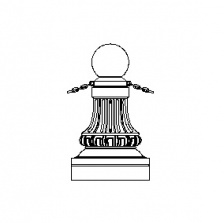 Niland 17" Series - Bollard w Ball Top