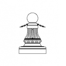 Niland 20" Series - Bollard w Ball Top