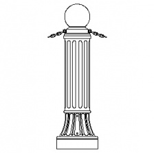 NMOD 13" Series - Bollard w Ball Top