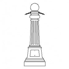 Rockport Series - Bollard w Ball Top