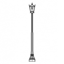 Westpoint Series Base w/ Octagonal Pole & Westpoint Series Luminaire