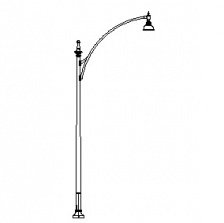Grand Tawas 20 Series Base w/ Davenport Series Single Arm & Bayside Series Luminaire
