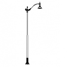 Cleveland-20 Series Base w/ Manchester Series Single Arm & Residency BC-26 Luminaire