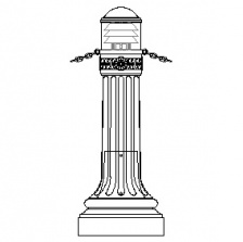 Grand Cleveland 17" Series - Bollard w Dark Sky Louvers