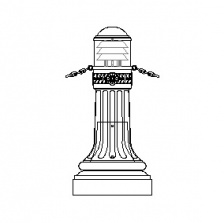 Cleveland 17" Series - Bollard w Dark Sky Louvers