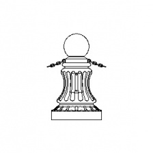 Carolina Series - Bollard w Ball Top