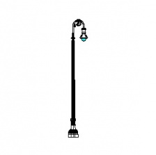 Pasadena Series Base w/ Georgian Series Single Arm w/ Boston Common-19 Luminaire